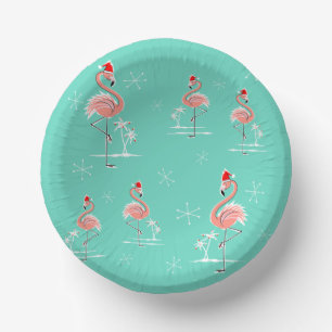Christmas Flamingo Group Pappteller