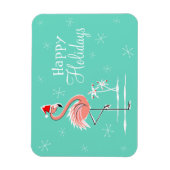 Christmas Flamingo Happy Holidays Magnet flexibel (Vertikal)