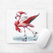 Christmas Flamingo Ice Skaten Mousepad (Mit Mouse)
