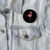Christmas Flamingo In Martini Gl For Trocal Holida Button (Beispiel)