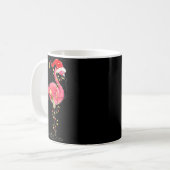 Christmas Flamingo In Martini Gl For Trocal Holida Kaffeetasse (Vorderseite Links)
