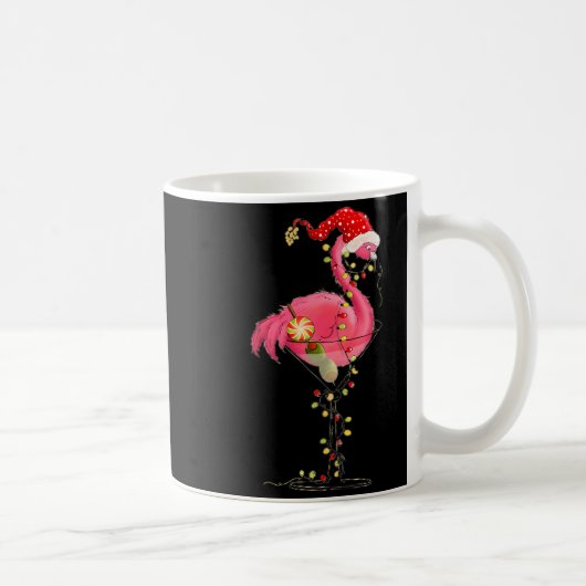 Christmas Flamingo In Martini Gl For Trocal Holida Kaffeetasse (Rechts)