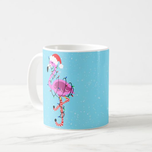 Christmas Flamingo Kaffeetasse (Vorderseite Links)