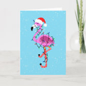 Christmas Flamingo Karte (Vorderseite)