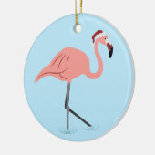 Christmas Flamingo Keramik Ornament (Links)