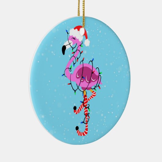 Christmas Flamingo Keramik Ornament (Rechts)