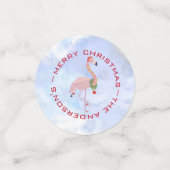 Christmas Flamingo Konfetti (Klein Vorderseite)