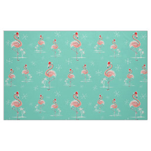 Christmas Flamingo Multi große Muster Stoff