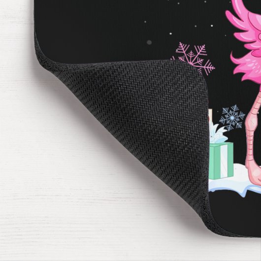 Christmas Flamingo Pajama Matching Santa Hat Xmas Mousepad (Ecke)
