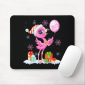 Christmas Flamingo Pajama Matching Santa Hat Xmas Mousepad (Mit Mouse)