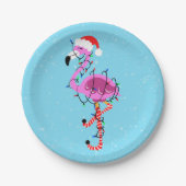 Christmas Flamingo Pappteller (Vorderseite)
