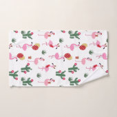Christmas Flamingo Party | Urlaub Badhandtuch Set (Handtuch)