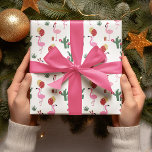 Christmas Flamingo Party | Urlaub Geschenkpapier<br><div class="desc">Christmas Flamingo Party | Holidays Wrapping Paper Dieses Design zeigt ein Muster von Flamingos mit Party-Ballons und Weihnachtshütten in blühenden Kakteen-Pflanze. Von Evco Holidays entworfen www.zazzle.com/store/evcoholidays</div>