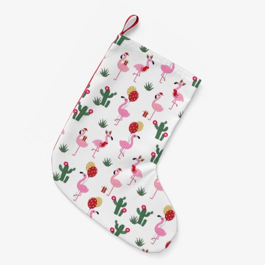 Christmas Flamingo Party | Urlaub Kleiner Weihnachtsstrumpf (Vorderansicht (hängend))