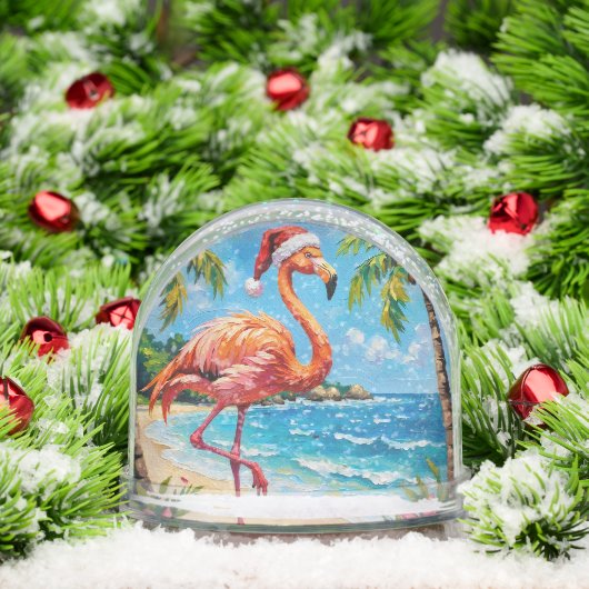 Christmas Flamingo Schneekugeln (Weihnachten)