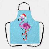 Christmas Flamingo Schürze (Vorderseite)