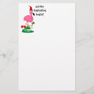 Christmas Flamingo Stationary Briefpapier