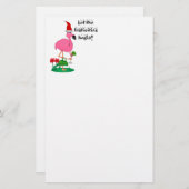 Christmas Flamingo Stationary Briefpapier (Vorne/Hinten)