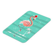 Christmas Flamingo Stripe Magnet flexibel (Linke Seite)