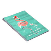 Christmas Flamingo Stripe Notebook Notizblock (Rechte Seite)