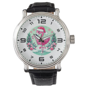 Christmas Flamingo Sublimation-10424 Armbanduhr