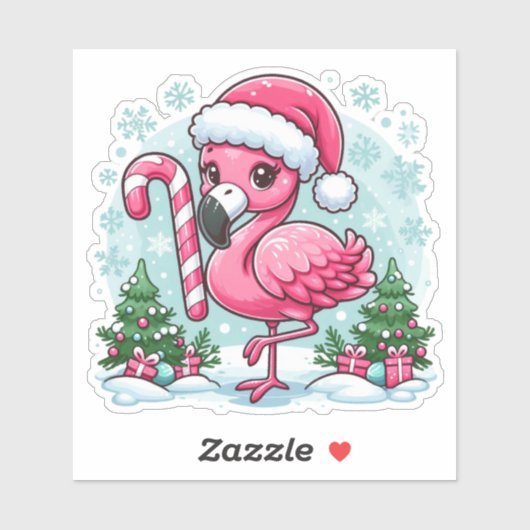 Christmas Flamingo Sublimation-10424 Aufkleber (Blatt)