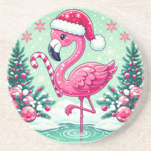 Christmas Flamingo Sublimation-10424 Getränkeuntersetzer