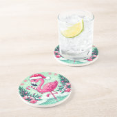 Christmas Flamingo Sublimation-10424 Getränkeuntersetzer (Seite)