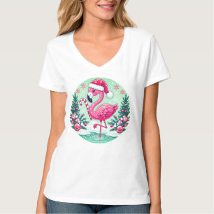 Christmas Flamingo Sublimation-10424 T-Shirt