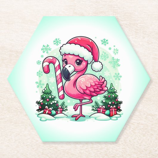 Christmas Flamingo Sublimation-10424 Untersetzer (Vorderseite)