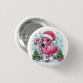 Christmas Flamingo Sublimation Button (Vorne & Hinten)