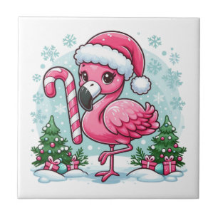 Christmas Flamingo Sublimation Fliese