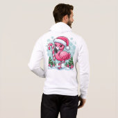 Christmas Flamingo Sublimation Hoodie (Schwarz voll)