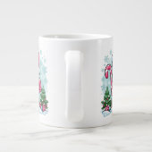 Christmas Flamingo Sublimation Jumbo-Tasse (Rückseite)