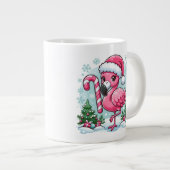 Christmas Flamingo Sublimation Jumbo-Tasse (Vorderseite Rechts)