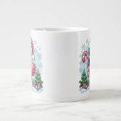 Christmas Flamingo Sublimation Jumbo-Tasse (Vorderseite)
