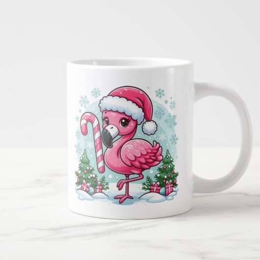 Christmas Flamingo Sublimation Jumbo-Tasse (Rechts)
