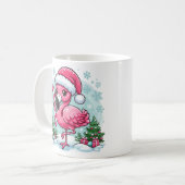 Christmas Flamingo Sublimation Kaffeetasse (Vorderseite Links)