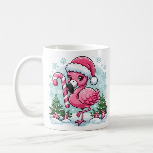 Christmas Flamingo Sublimation Kaffeetasse (Links)
