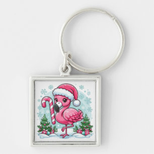 Christmas Flamingo Sublimation Schlüsselanhänger