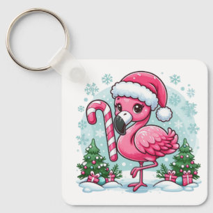 Christmas Flamingo Sublimation Schlüsselanhänger