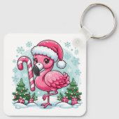 Christmas Flamingo Sublimation Schlüsselanhänger (Rückseite)