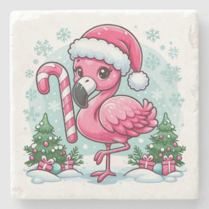 Christmas Flamingo Sublimation Steinuntersetzer