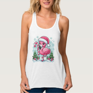 Christmas Flamingo Sublimation Tank Top