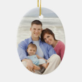 Christmas Flamingo Tropical Beach Keramik Ornament (Hinten)