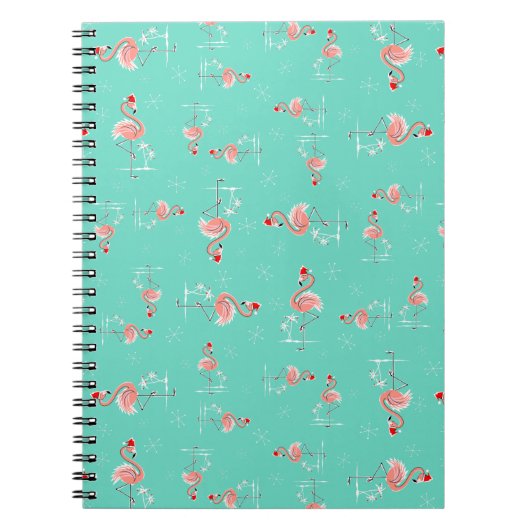 Christmas Flamingo Twist notebook Notizblock (Vorderseite)