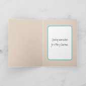 Christmas Flamingo Wearing Winter Attire Karte (Innenseite)