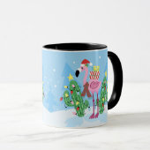 Christmas Flamingo with Cactus Tasse (VorderseiteRechts)