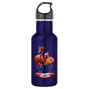 Christmas Flamingos Classic Edelstahlflasche