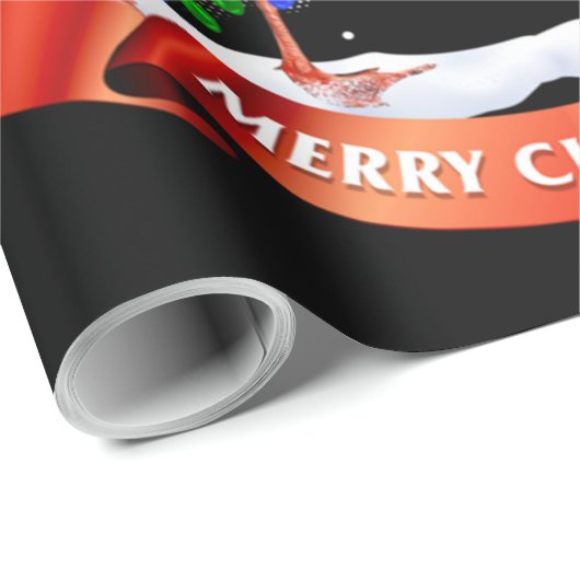 Christmas Flamingos Classic Geschenkpapier (Rolleneckpunkt)